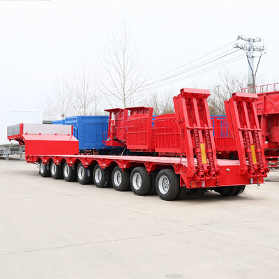 40t 50t 60t 100t Gänsehals Lowboy Niedrigbett Semi-Anhänger Abmessungen Niedrigbett Lkw-Anhänger