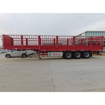 Tiertransporter 3-Achsen-Zaun-Schienenanhänger ohne ABS-Anti-Block-Bremssystem