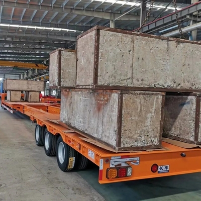 40 FT 3 Achs-Blatt-Feder-Aufhängung Niedrigbett-Semi-Anhänger für 80 Tonnen Tragfähigkeit
