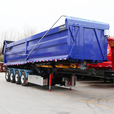 3 Achsen Selbstdumpfer Semi-Anhänger Hydraulisches Vorderaufheben Dump Dropside Anhänger