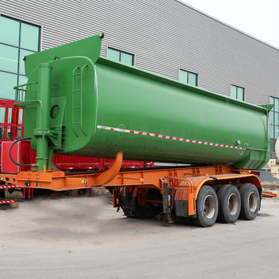 300-100 Tonnen Hydraulisches Kippen Hinterende Bergbau Steindämpfer Dump Tipper Halbanhänger