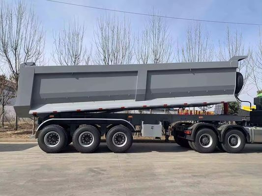 Ein 3 Achsen 30cbm 35cbm Semi-Remorque ein Benne U-Form hinteren Dump Trailer für die Philippinen