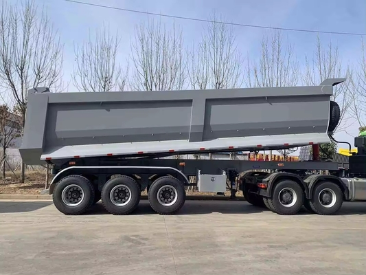 4-6L Motorkapazität 6×4 Antriebsrad U-förmiger Rücken-Tipp-Dump-Anhänger Halbanhänger