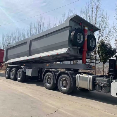 4-6L Motorkapazität 6×4 Antriebsrad U-förmiger Rücken-Tipp-Dump-Anhänger Halbanhänger