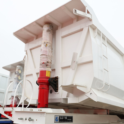 351-450 PS Halbrohr Hinterdump Truck Anhänger Tipper Halbanhänger mit 4 Achsen 40cbm 80tons