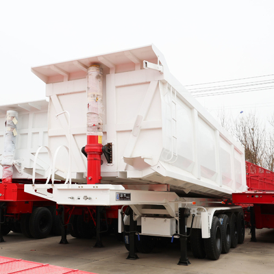 351-450 PS Halbrohr Hinterdump Truck Anhänger Tipper Halbanhänger mit 4 Achsen 40cbm 80tons