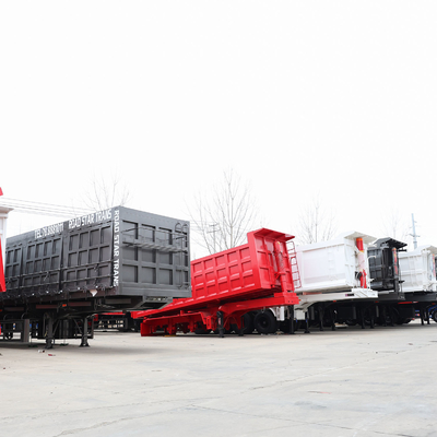 351-450 PS Halbrohr Hinterdump Truck Anhänger Tipper Halbanhänger mit 4 Achsen 40cbm 80tons