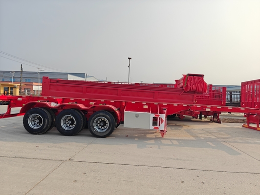 3 Achsen Flatbed/Skeleton Terminal Port Container Shipping Trailer mit Lauffläche 1820 mm