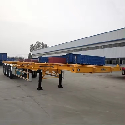 50 Tonnen Ladekapazität 40 FT Skelett-Fahrwerk Halbanhänger für den Containertransport
