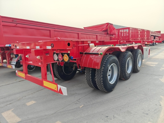 40ft 45t Skeleton Truck Halbcontainer Fahrgestell Anhänger mit 12 Reifen