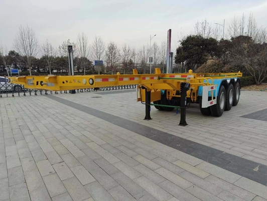40ft 45t Skeleton Truck Halbcontainer Fahrgestell Anhänger mit 12 Reifen