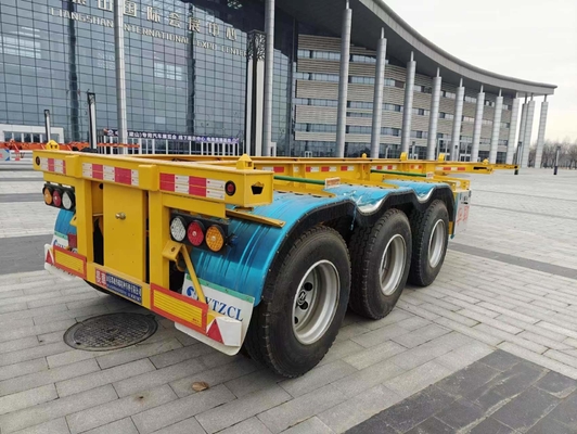 40ft 45t Skeleton Truck Halbcontainer Fahrgestell Anhänger mit 12 Reifen