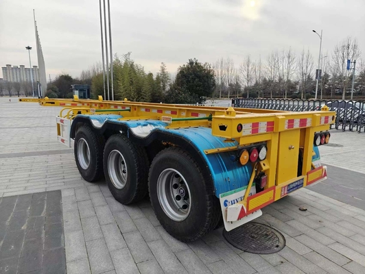 40ft 45t Skeleton Truck Halbcontainer Fahrgestell Anhänger mit 12 Reifen