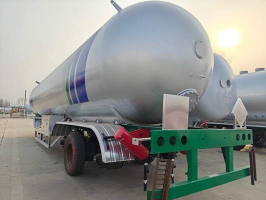 56cbm 57 Cbm 28 Tonnen 29 Tonnen LPG Propangas Straßentank Halbanhänger für flache 3 Achsen