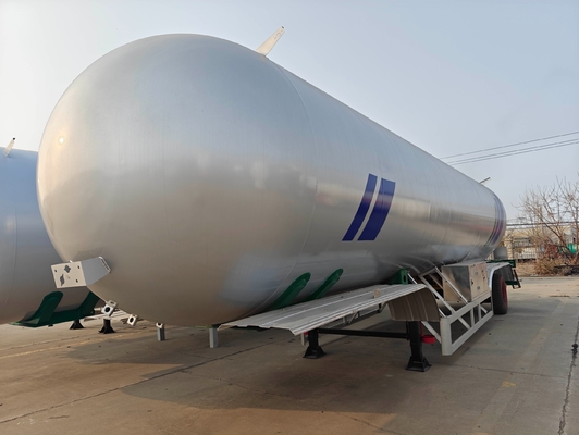 56cbm 57 Cbm 28 Tonnen 29 Tonnen LPG Propangas Straßentank Halbanhänger für flache 3 Achsen