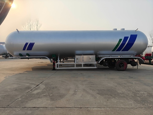 56cbm 57 Cbm 28 Tonnen 29 Tonnen LPG Propangas Straßentank Halbanhänger für flache 3 Achsen
