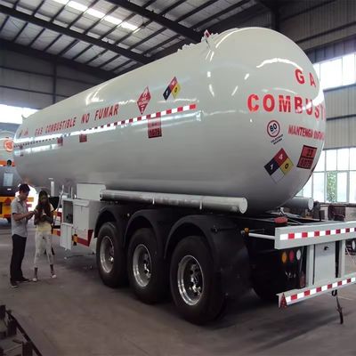 angepasster 3-Achsen-LNG-LPG-Gasbehälter-Transport-Lkw-Halbanhänger mit Stahlmaterial