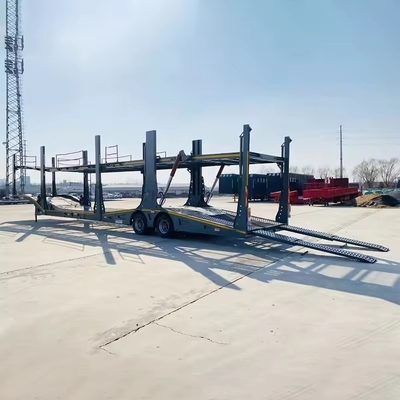 Mittelschwere 2 Achsen Einräder Transport SUV Skelett Flatbed Selbst-Dump Tippen Auto Träger LKW Semi-Anhänger