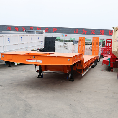 Flachbett 80 Tonnen Schwerlast-Lowloader/Lowbed/Lowboy-Lowbett-Anhänger Lkw Semi-Anhänger