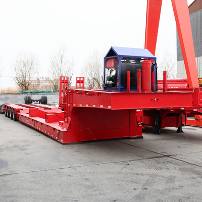 Flachbett 80 Tonnen Schwerlast-Lowloader/Lowbed/Lowboy-Lowbett-Anhänger Lkw Semi-Anhänger