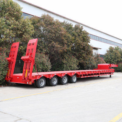 40t 50t 60t 100t Gänsehals Lowboy Niedrigbett Semi-Anhänger Abmessungen Niedrigbett Lkw-Anhänger