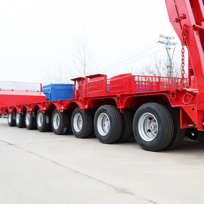 3 Achsen 60 Tonnen 100 Tonnen 18 Meter Lowboy Achse Niedrigbett Lkw Niedrigbett Halbanhänger ISO9001 zugelassen