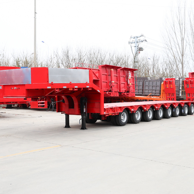 3 Achsen 60 Tonnen 100 Tonnen 18 Meter Lowboy Achse Niedrigbett Lkw Niedrigbett Halbanhänger ISO9001 zugelassen
