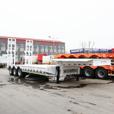50 Tonnen Ladekapazität 3 4 Achsen Niedrigbettlader Gooseneck Lowboy Semi-Truck Anhänger mit 1