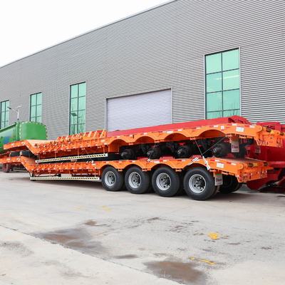60-100 Tonnen Semi-Anhänger Lowboy Truck Selbstdumping Lowbed Semi-Anhänger für Schwerlast