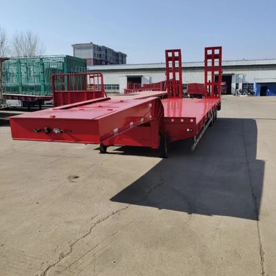 80t Lowbed Lowboy Low Flatbed Loader Drop Deck Trailer ABS Anti-Block Bremssystem