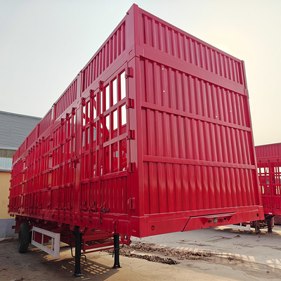 3-Achsler 40-100 Tonnen Schüttguttransport Zaun Semi-Anhänger mit Selbstdumpingfunktion