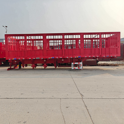 3-Achsler 40-100 Tonnen Schüttguttransport Zaun Semi-Anhänger mit Selbstdumpingfunktion