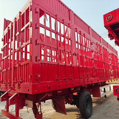 Stahlseitenwand/Zaun/Pfahl-Lkw-Sepiauflieger mit 12 Reifen