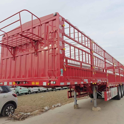 Jost- oder Fuwa-Landewagen 3 Achsen Zaun Ladung Seitenwand Semi-Anhänger mit Reifen