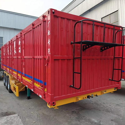 3 / 4 Achsen 30 T 60 Tonnen Flachbett Drop Seitenwand Fracht Transport Zaun Halbanhänger einfach