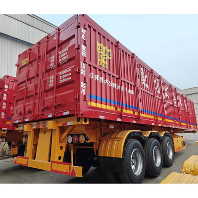 Flatbed High Side Semi-Trailer mit 13000*2500*3250mm Schwerlastzaun Ladekapazität