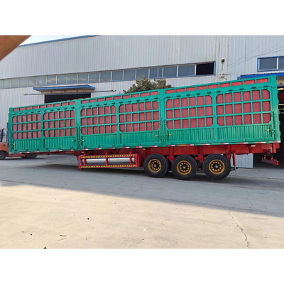 Flatbed High Side Semi-Trailer mit 13000*2500*3250mm Schwerlastzaun Ladekapazität