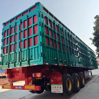 Flatbed High Side Semi-Trailer mit 13000*2500*3250mm Schwerlastzaun Ladekapazität