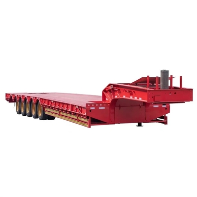 50 Tonnen 60 Tonnen Lastwagen Lowboy Axle Lowbed Semi-Trailer mit Laubfeder Aufhängung