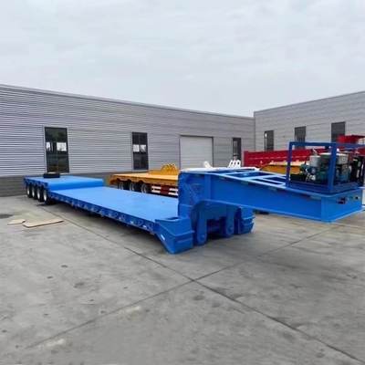 Lowboy-Achs-Lowbett-Anhänger mit 3 Achsen 13000x2500-3000x1650mm Größe 60 Tonnen 80 Tonnen Last
