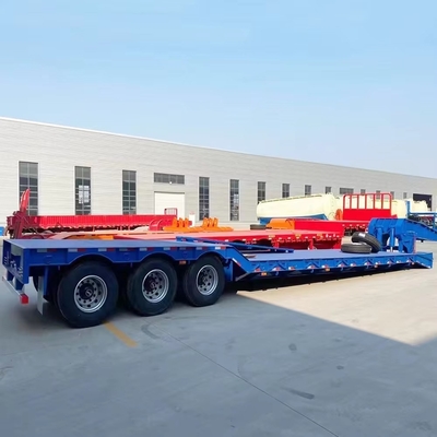 Lowboy-Achs-Lowbett-Anhänger mit 3 Achsen 13000x2500-3000x1650mm Größe 60 Tonnen 80 Tonnen Last
