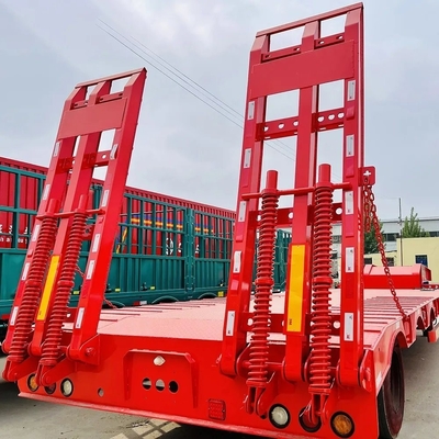 Schwerlastfahrzeug 60 t 80 t Gänsehals-Lowloader Lowboy-Chassis Fahrzeug 3 Achs-Lowbett-Anhänger