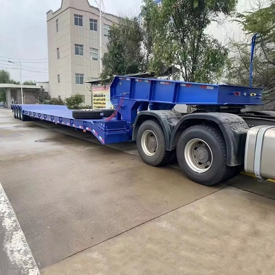 12 Reifen Schwerlastfahrzeug 40FT 3 4 Achse Lowboy Lowbed Semi Trailer