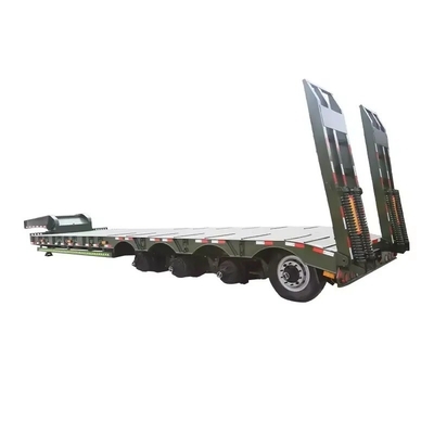 12 Reifen Schwerlastfahrzeug 40FT 3 4 Achse Lowboy Lowbed Semi Trailer