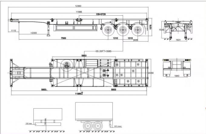 Anton′ S Main All Kinds of Terminal Skeleton Making, Production of Various Models, Container Shipping Semi Trailer